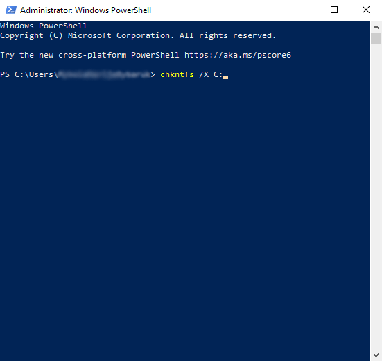 CHKDSK no puede abrir el volumen para acceso directo CHKDSK no puede abrir el volumen para acceso directo