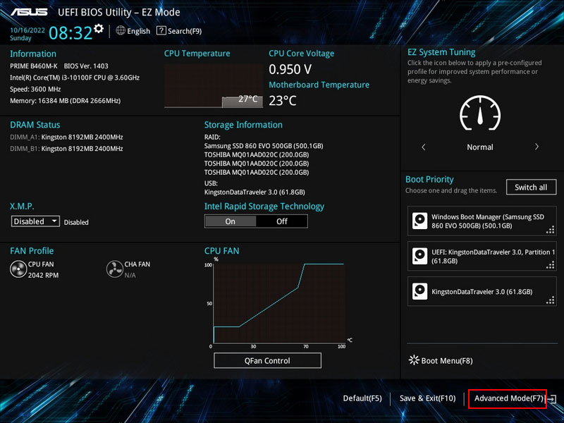 RAID de hardware en la placa base