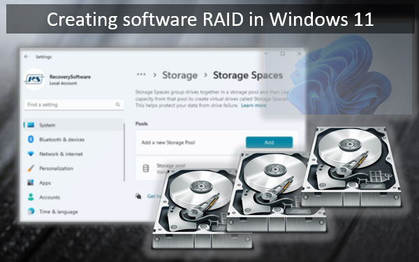 Creación de RAID por software en Windows 11