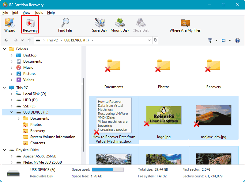 Software de recuperación de datos para unidades flash USB