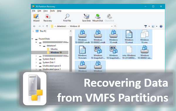 Recuperación de datos de particiones VMFS
