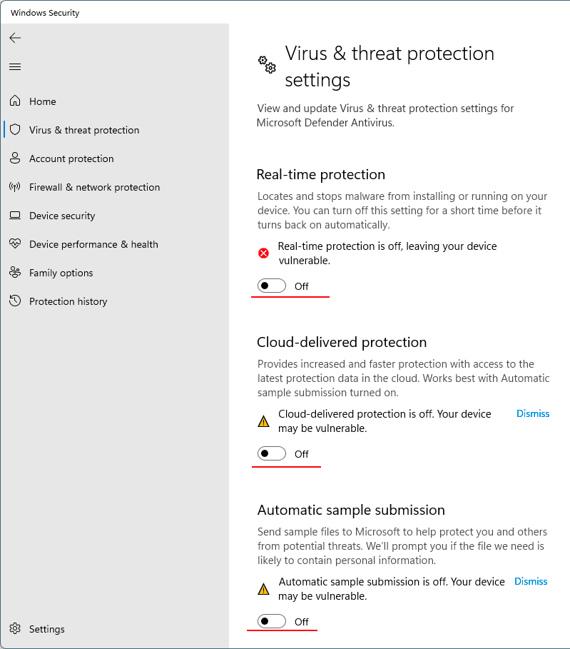 Cómo desactivar Defender en Windows 11