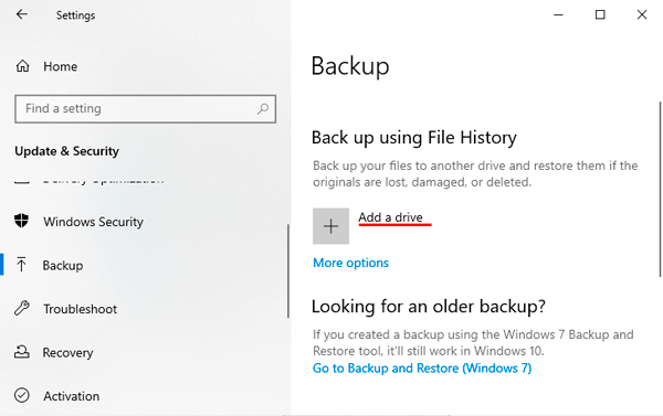 Uso, configuración y recuperación de archivos con la función 'Historial de archivos' en Windows 10 Uso, configuración y recuperación de archivos con la función 'Historial de archivos' en Windows 10