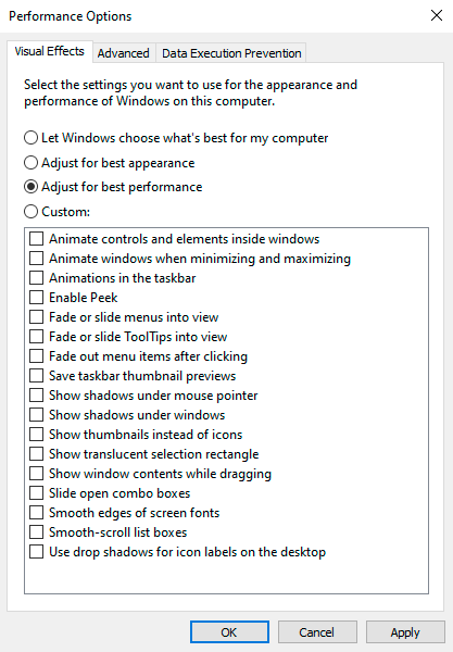 Características y servicios de optimización de Windows que se pueden desactivar