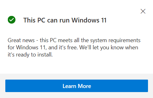 Este PC puede ejecutar Windows 11