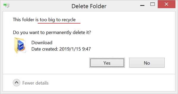 Por qué los archivos eliminados no aparecen en la Papelera de Reciclaje