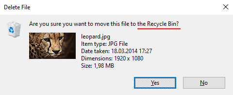 Por qué los archivos eliminados no aparecen en la papelera de reciclaje