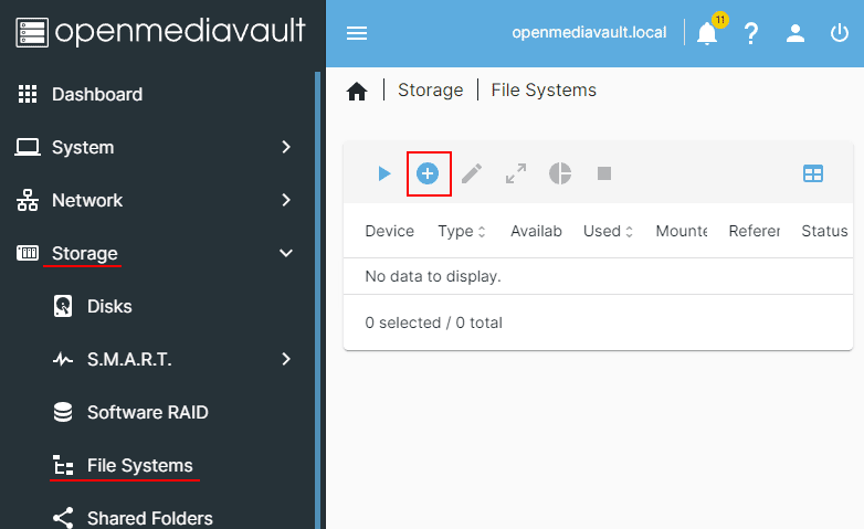 Cómo crear un sistema de archivos en OpenMediaVault