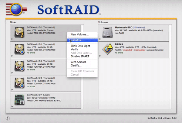 Creating Software RAID in Mac OS