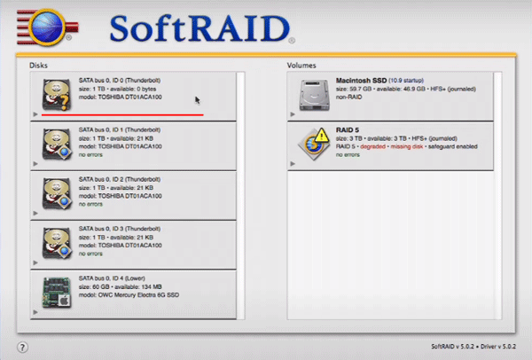 Creating Software RAID in Mac OS
