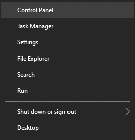 Panel de control Panel de control
