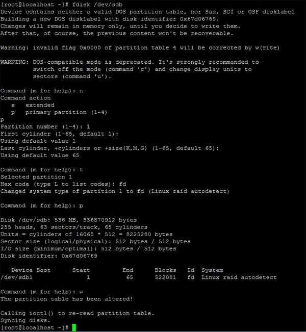 Result of command performing Result of command performing