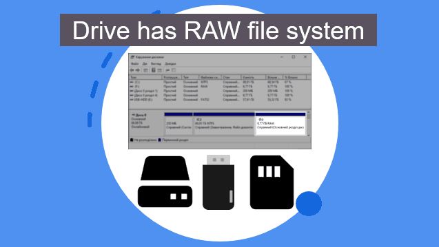 Su unidad tiene un sistema de archivos RAW