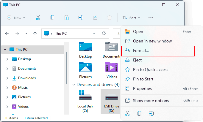 Cómo formatear una unidad flash en Windows