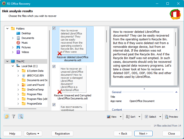 Cómo recuperar datos en LibreOffice