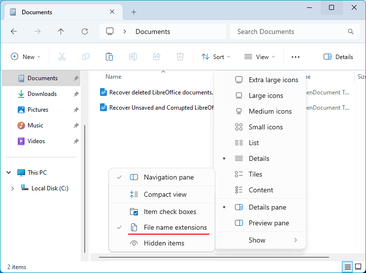 Recuperación de Documentos de LibreOffice Dañados