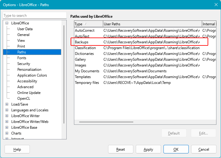 Dónde LibreOffice Almacena Archivos Temporales y Copias de Seguridad