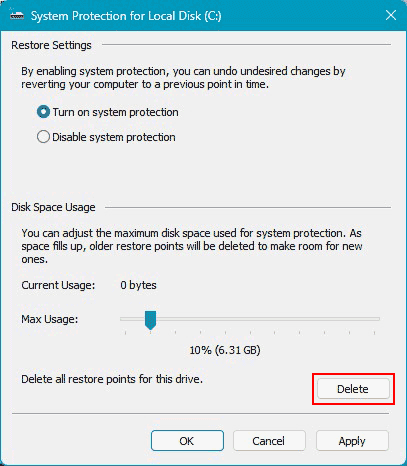 Visualización de Puntos de Restauración en Windows 11