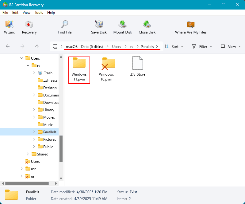 Recuperando datos de máquinas virtuales de Parallels Recuperando datos de máquinas virtuales de Parallels
