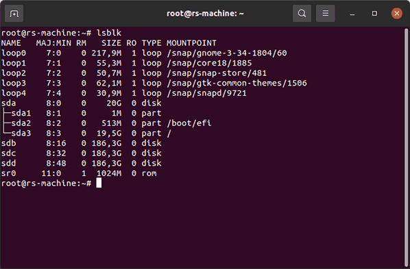 Lista de discos conectados en Linux