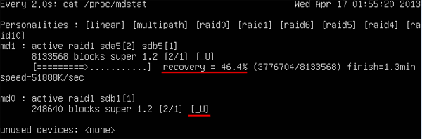 Conjunto RAID roto en Linux