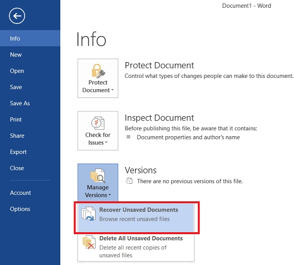 Cómo recuperar documentos de Microsoft Word no guardados