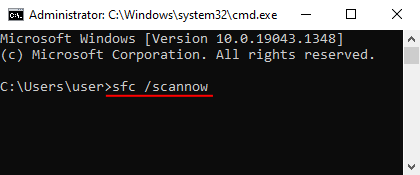 Ejecución de sfc /scannow Ejecución de sfc /scannow