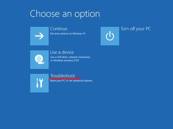 Solucionar problemas en el Entorno de recuperación de Windows Solucionar problemas en el Entorno de recuperación de Windows