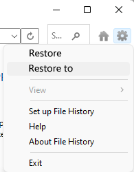 Cambiar la ubicación en File History