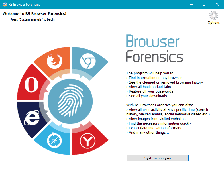 RS Browser Forensics: análisis de computadora