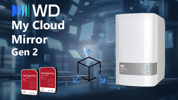 Servicio de recuperación WD My Cloud Mirror (Gen 2) 2 bahías — reparación RAID 1/0