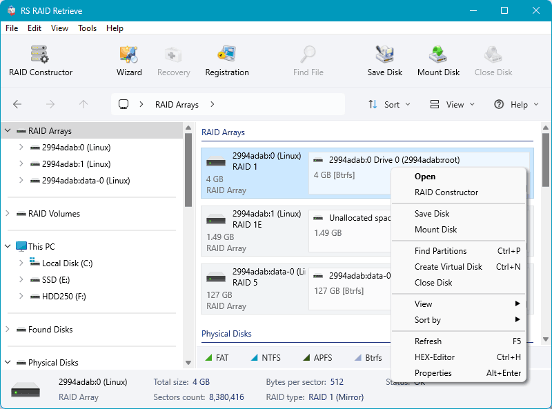 RS RAID Retrieve - Detección automática de RAID RS RAID Retrieve - Detección automática de RAID
